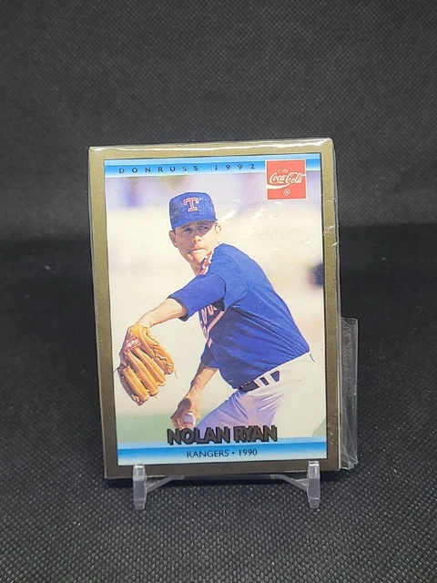 1992 Donruss Coca-Cola Coke NOLAN RYAN Rangers 1990 #24 HOF - Sealed (2)