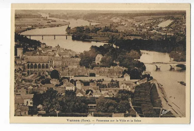 27  Vernon  Panorama Sur La Villee Et La Seine