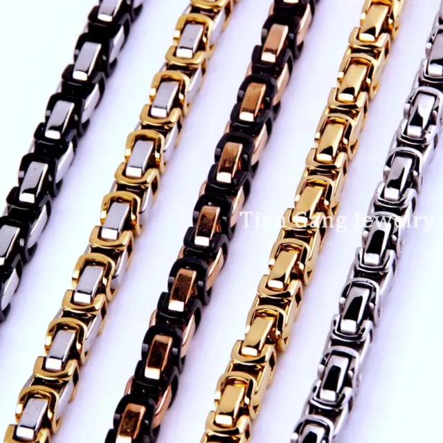 Stainless Steel multiple colour Byzantine Chain Mens Womens Necklace/Bracelet
