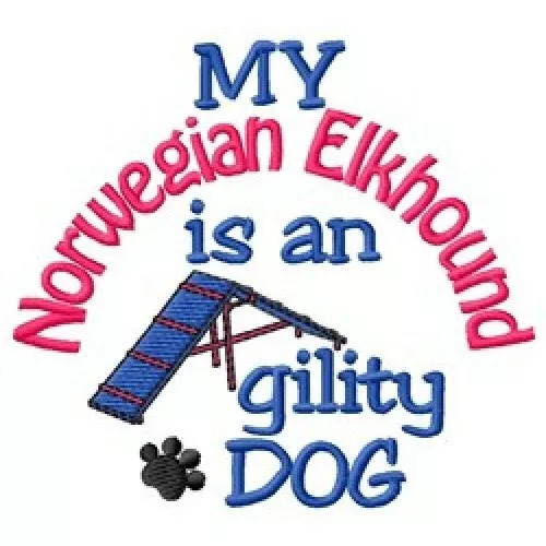 My Norwegian Elkhound is An Agility Dog Ladies T-Shirt - DC1812L Size S - XXL