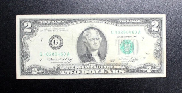 $2 1976 Bicentennial Legal Tender Very  Fine + - Unc Bargain Lot Free Ship