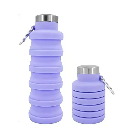 1pc Collapsible Water Bottle, Reuseable BPA Free Silicone Foldable Bottles Porta