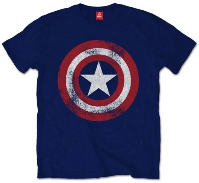Marvel Captain America Shield T-shirt effetto invecchiato - UFFICIALE