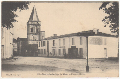 Braun n° 3253 L’Église et la Place St Martin CPA 17 PONS 