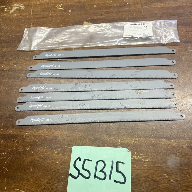 REMGRIT GH12 Lot Of 7 Hack Saw Blade,Medium,12" x 3/4",