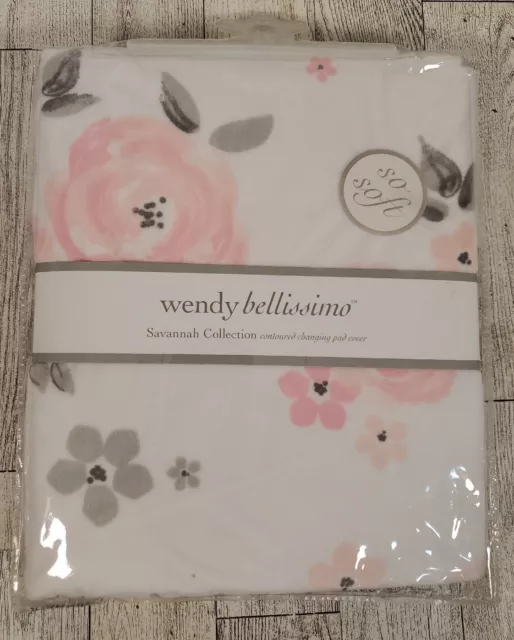 Wendy Bellissimo Changing Pad Cover Pink Savannah Baby Nursery Velvety Soft NEW