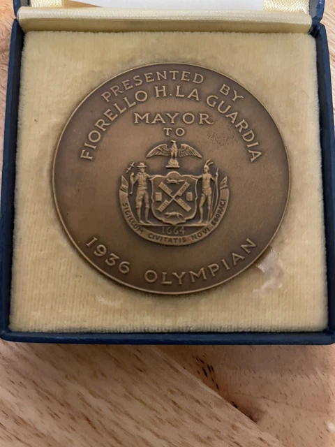 1936 Olympian medal NYC La Guardia gift RARE 1936 Olympian medal NYC La Guardia gift RARE