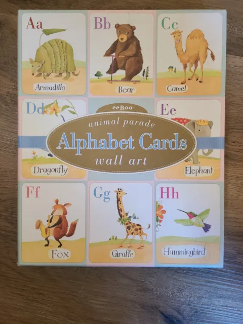 EeBoo "Animal Parade" Boxed Alphabet Cards 8" X 10"