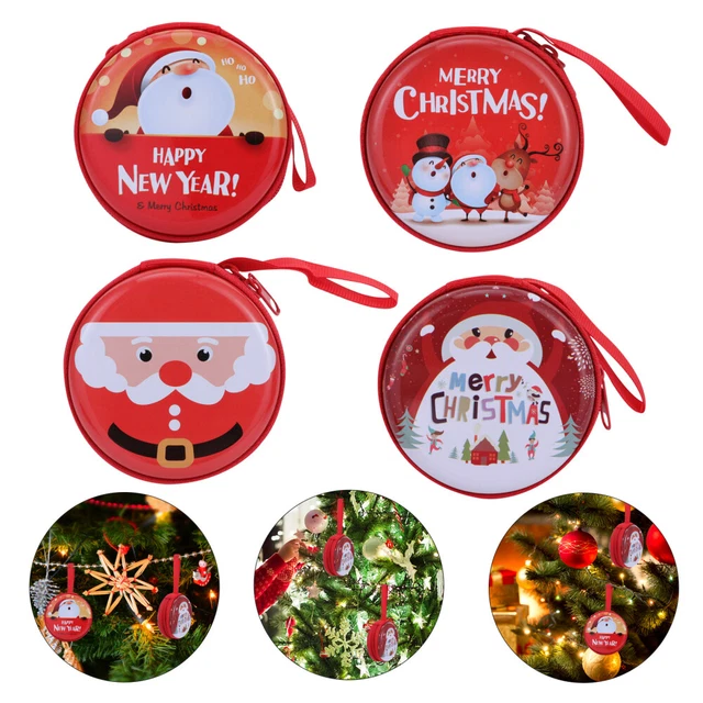 8 pz Borsa per monete di Natale Borse regalo Cuffie albero