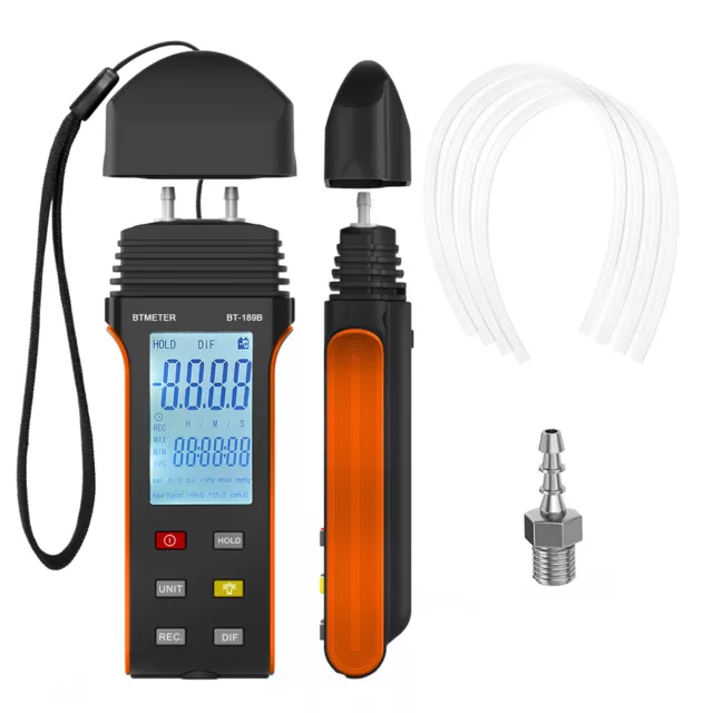 Digital Manometer Gas Air Pressure Tester LCD Display Differential ±206.8 kPa