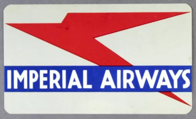 Imperial Airways Vintage Original Airline Luggage Label Baggage Bag 2