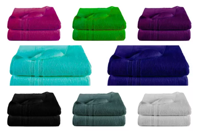 2 x Extra Large Super Jumbo Bath Sheets Egyptian Combed Towel Size 100 x 200 cm