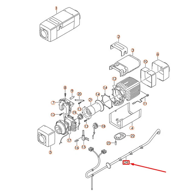OEM VW TRANSPORTER T5 Auxiliary Heater Wiring Harness Lhd 7H1971543C