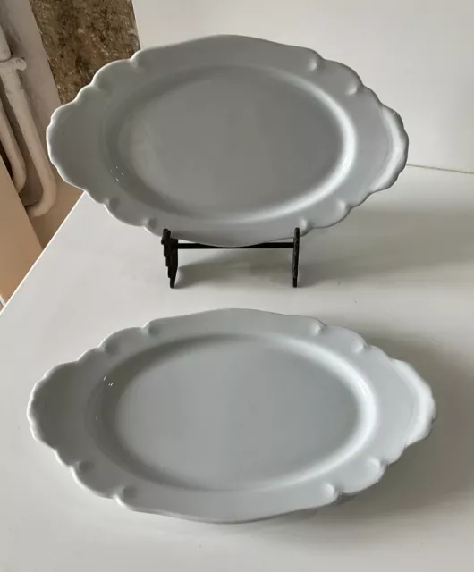 2 Plats Raviers Porcelaine Blanche Limoges Union Limousine Collection Collection