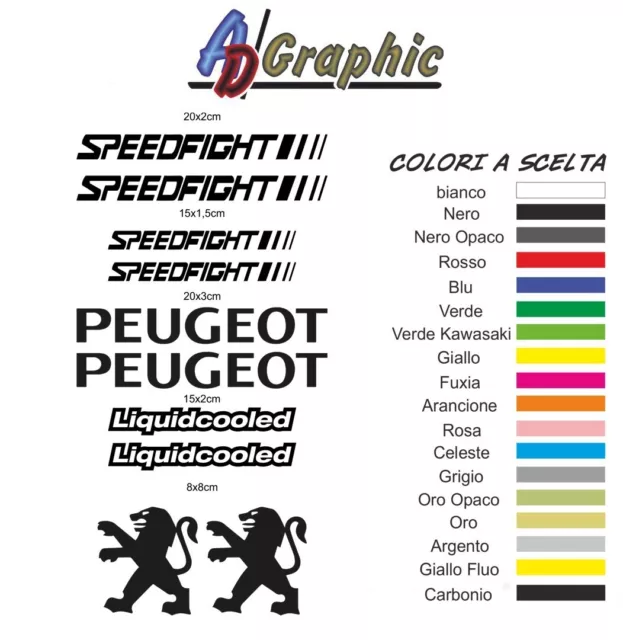 kit adesivi adesivo Stickers decal compatibile peugeot speedfight speed fight t4