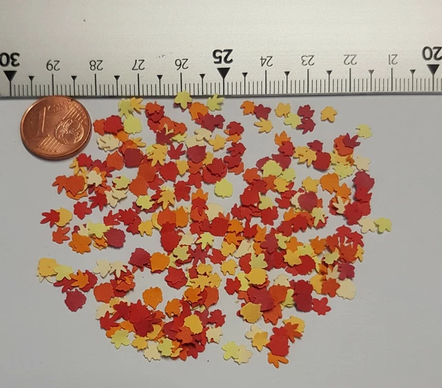 30pcs Miniature Feuilles D'automne Pour Loisirs Créatifs, Dont 15 Charm