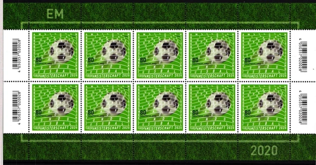 BRD 3611 postfrisch als Kleinbogen, Fußball Europameisterschaft 2021 #GL544