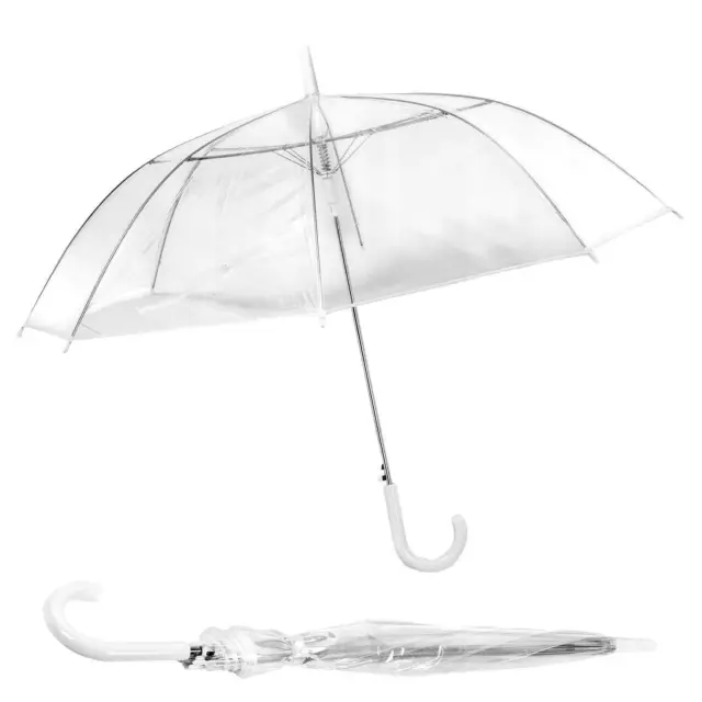 Ø100 cm REGENSCHIRM Automatik Stabil Transparent Stockschirm Hochzeit Groß Damen