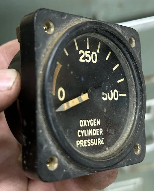 Pressure Instrument In Aircraft OXYGEN CYLINDER PRESSURE Aircraft Cockpit Flight Gauge Instrument Maybe ...