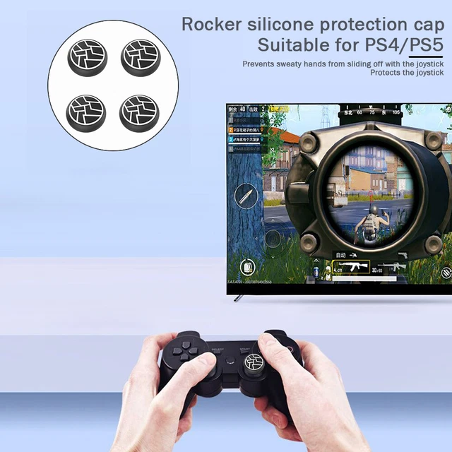 C 4PCS SILICONE Controller Thumb Stick Grip Cap Cover for PS5/PS4/Xbox