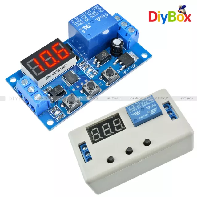 Digital 12V Delay Timer Control Switch LED Display Automation Relay Module DIY