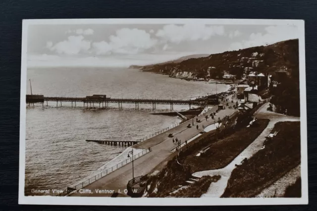 Postcard View from Cliffs Pier Ventnor Isle of Wight Unposted Real Photo RP