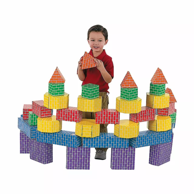 Foam Bricks Building Blocks for Kids, Actual Brick Size- 25 Pack- Playlearn  USA