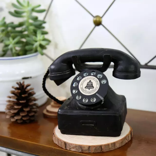 Vintage-Telefon mit Wählscheibe, antikes schnurgebundenes Telefon für den