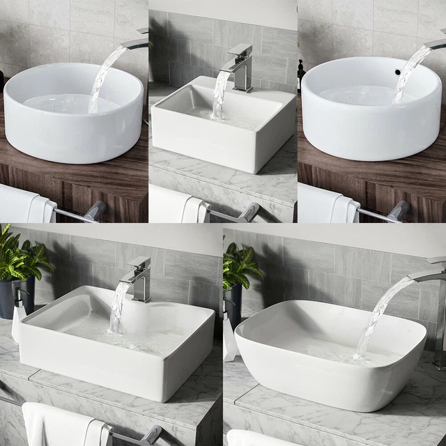 BATHROOM VANITY CERAMIC Bathroom Basin Sink Hand Wash Counter Top /Wall
