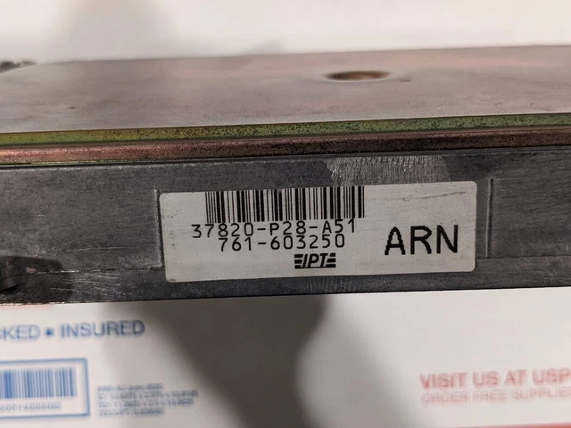 Calculateur (ECU) Honda Civic EX / Del Sol SI 1992-1995 - Moteur D16Z6 1.6L VTEC A/T - Réf. 37820-P28-L51 - Occasion Fonctionnel