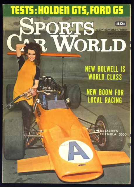SPORTS CAR WORLD September 1969 - Monaro GTS, Falcon XW GS, Borwell, Opel GT