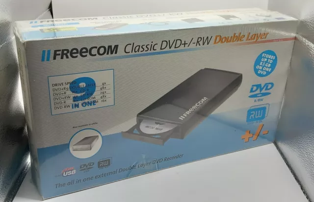 Freecom Classic External DVD Optical Drive New Sealed
