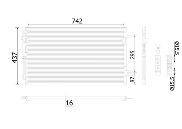 MAHLE condensatore climatizzatore BEHR AC 907 000S per CHRYSLER VOYAGER 4 RG RS CRD