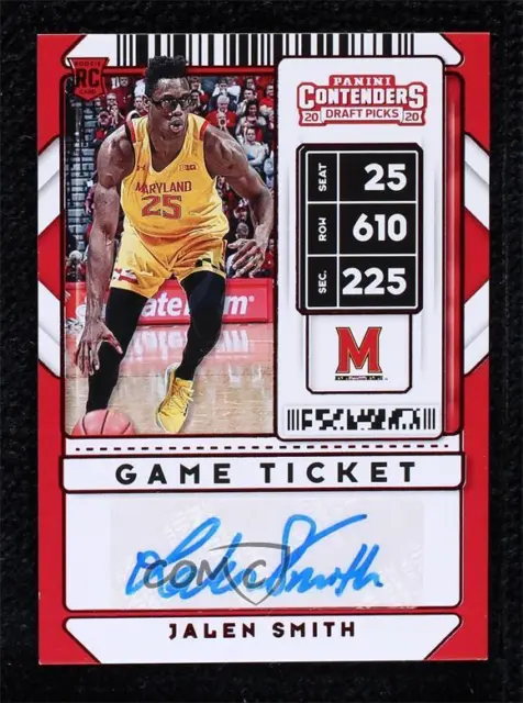 2020 Contenders Draft Picks Sticker Game Ticket Red Jalen Smith Rookie Auto RC