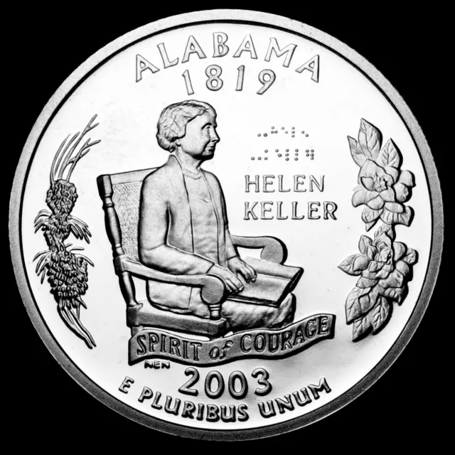 2003 S Alabama Mint Silver Proof Statehood Washington Quarter from US Proof Set