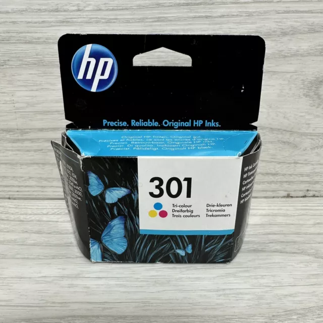 HP 301 Tri-Colour Genuine Colour Cartridge 2022 DATED New