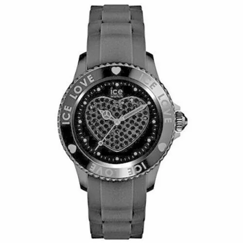 Ice Watch Unisex Ice Love Black Dial Black Silicone Watch 