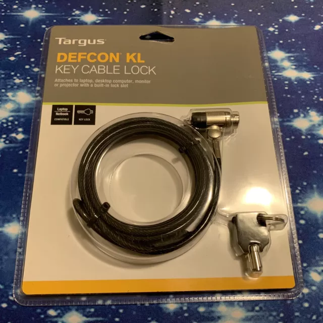 NEW Targus Defcon KL Key Cable Locks For Laptop Kensington Slot - P2KL