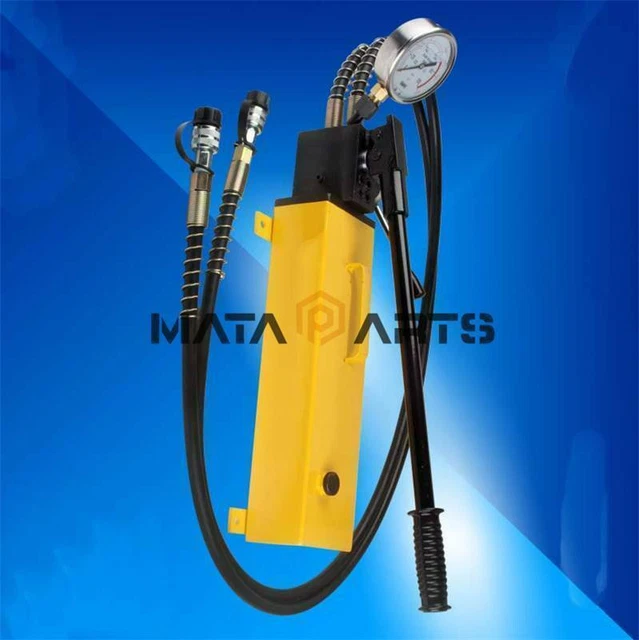 3L DOUBLE ACTING Hydraulic Hand Pump with Pressure Gauge 10000 PSI NEW