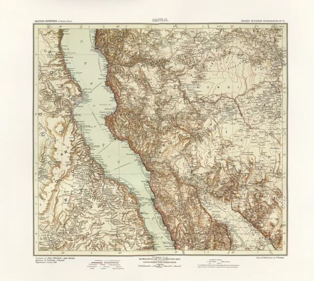 Udjidi Deutsch Ostafrika Ganjika See Ukumbi Ukonongo Karema Kolonialatlas 116