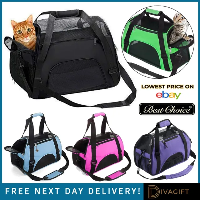 Large Pet Carrier Bag Avc Portable Soft Fabric Folding Dog Cat Puppy Travel New