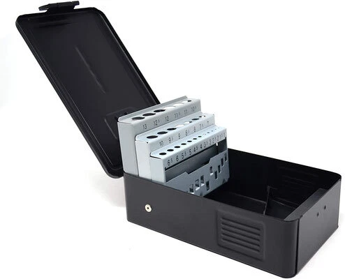 LEER Metall Bohrerkassette 41-teilig | Für Bohrer 6,0–10,0 Mm | Leerbox Zum Selbst Bestücken | Blau, Industriequalität