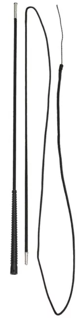 Zilco Horse Lunge Whip 2 Pc With Rubber Pimple Grip For Stability Black 180Cm