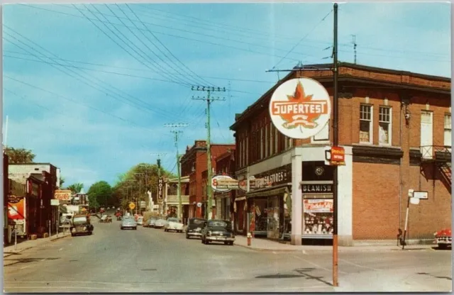 Buckingham, Quebec Canada Postcard Main Street / Downtown Scene c1950s Chrome