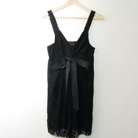 The Limited Little Black Mini Dress Lined Lace Overlay Sleeveless, Women Size XS