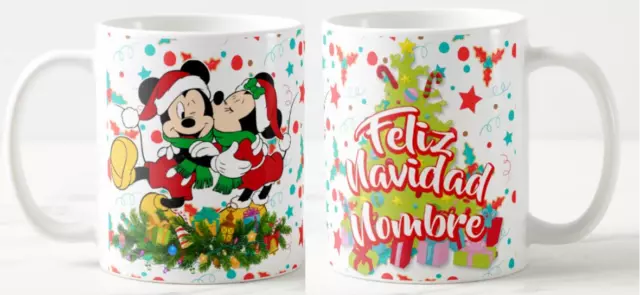 Taza Navidad Mickey y Minnie