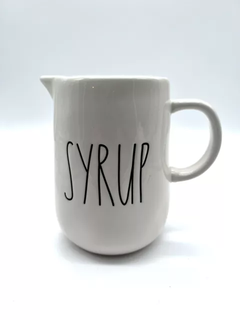 Rae Dunn Syrup Pitcher Black Lettering Artisan Collection by Magenta 5” Tall