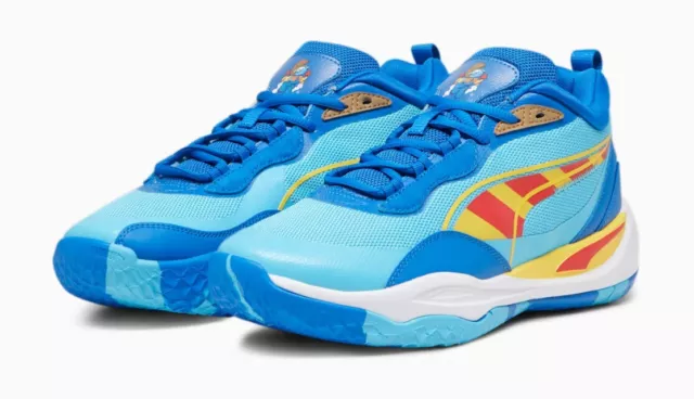 Puma Playmaker Pro x The Smurfs men's Shoes 37929401 sky blue red yellow