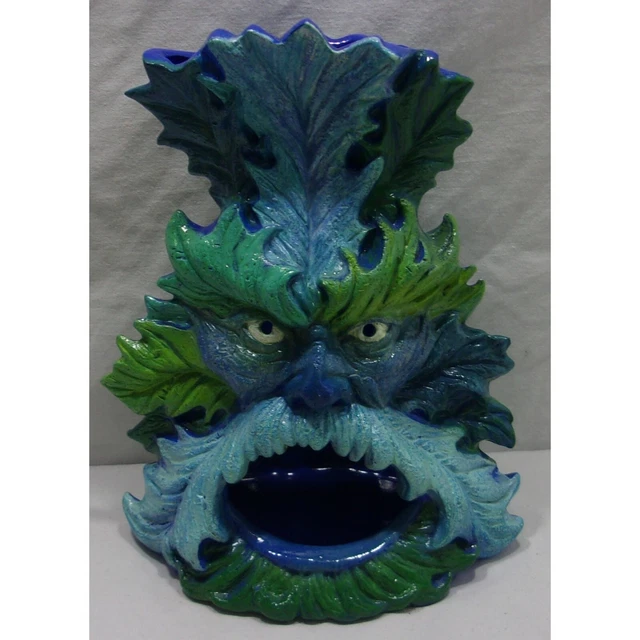 "Decoración interior de acuario Greenman pintada a mano chimenea acristalada de 8"