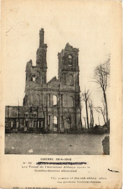 MILITARY CPA Guerre-Les Tours de l'Ancienne Abbeye (315856)